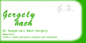 gergely wach business card